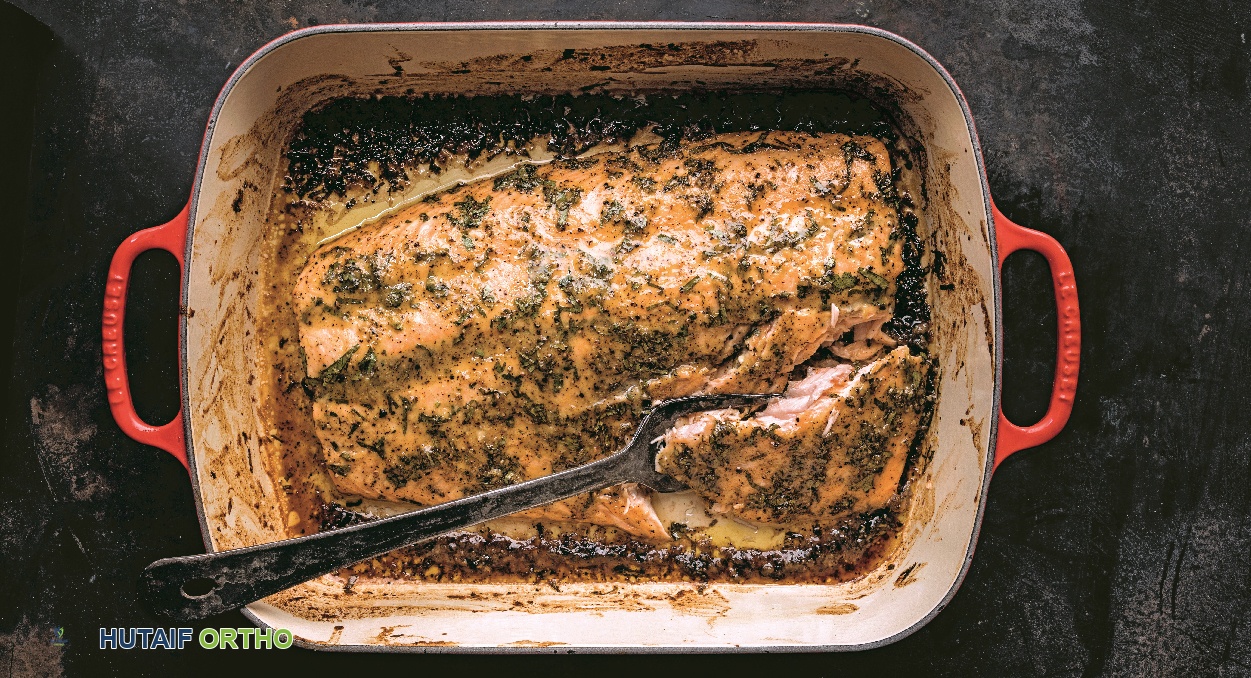 السلمون المشوي ببطء كجزء من نظام غذائي مضاد للالتهابات