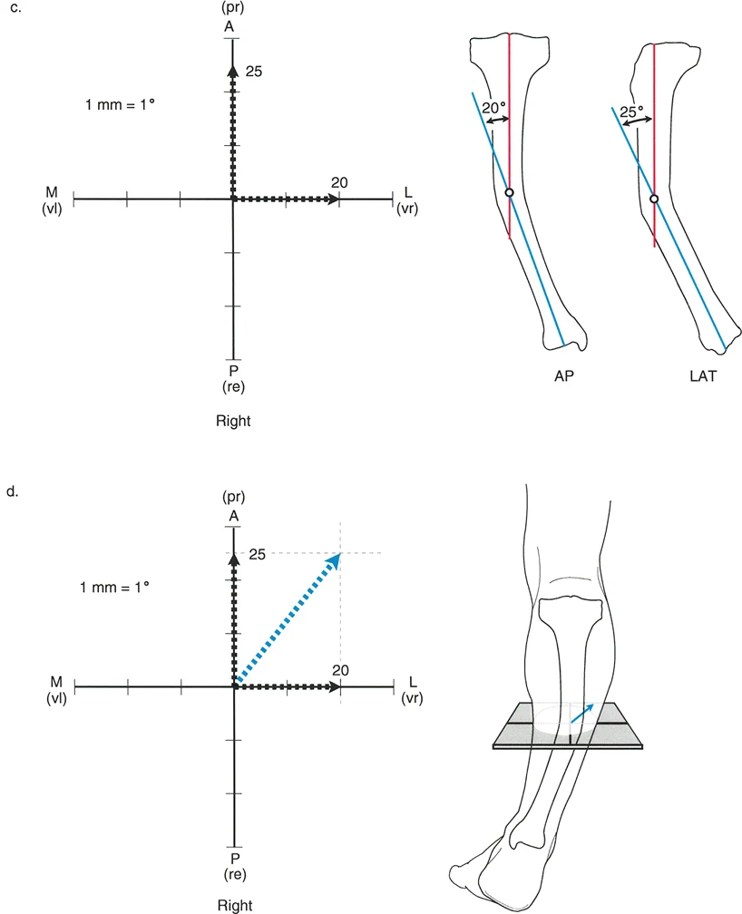 صورة توضيحية لرسم أحجام الانحراف على الرسم البياني