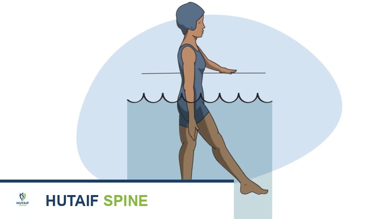 شخص يمارس الرياضة في الماء.