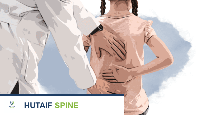 طبيب يفحص عمود طفل الفقري