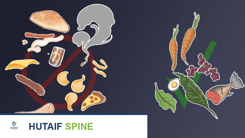 صورة تظهر أمثلة على الأطعمة غير الصحية والصحية.