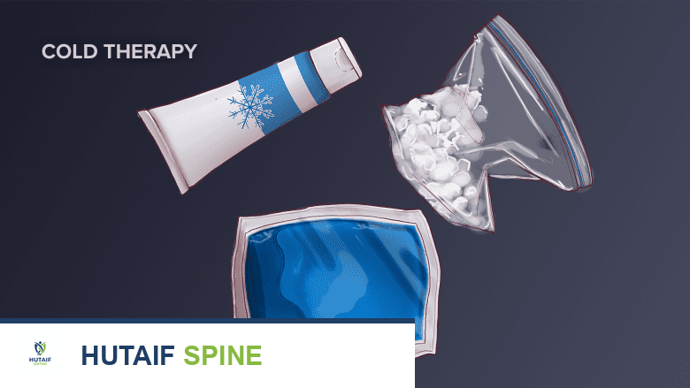 رسم توضيحي لثلاثة أنواع من عناصر العلاج الباردة.