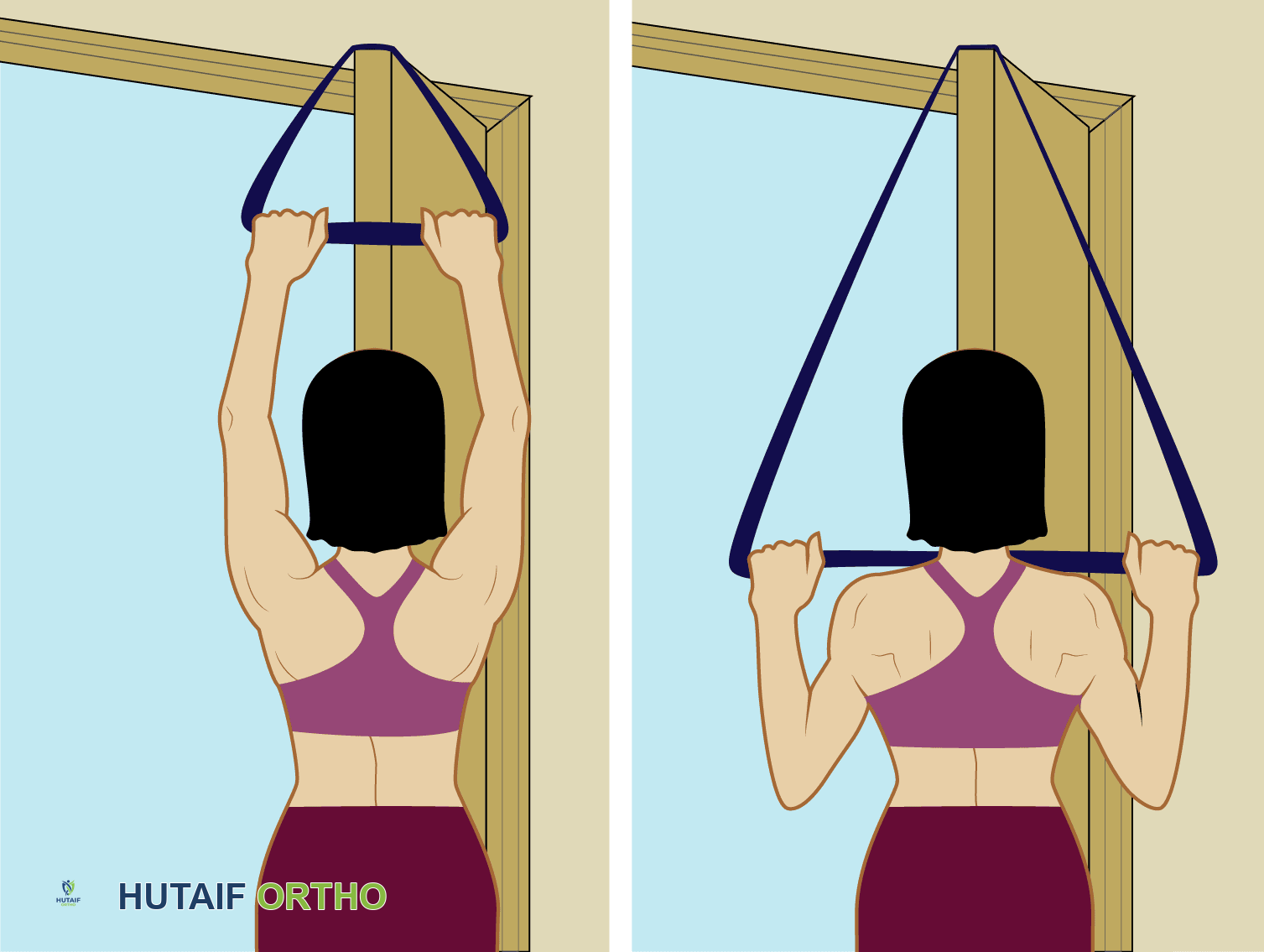 توضيح لتمارين السحب لأسفل