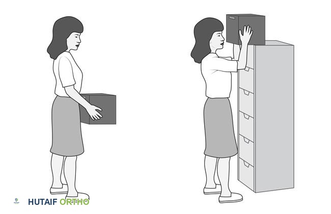 وضع شيء على رف