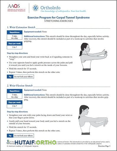 صورة توضيحية لـ برنامج التمارين العلاجية لمتلازمة النفق الرسغي: دليل شامل لاستعادة راحة يدك وحركتها مع الأستاذ الدكتور محمد هطيف