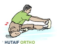 تمرين إطالة أوتار الركبة (العضلات الخلفية للفخذ)