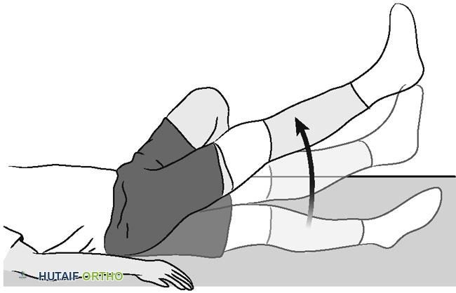 رفع الساق المستقيمة استلقاء