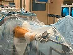 وضعية المريض على طاولة الشد الجراحية