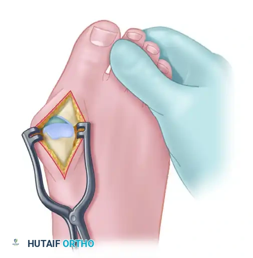 ARTHRODESIS OF THE FIRST METATARSOPHALANGEAL JOINT WITH RESECTION OF THE LESSER METATARSOPHALANGEAL JOINTS Surgical Diagram