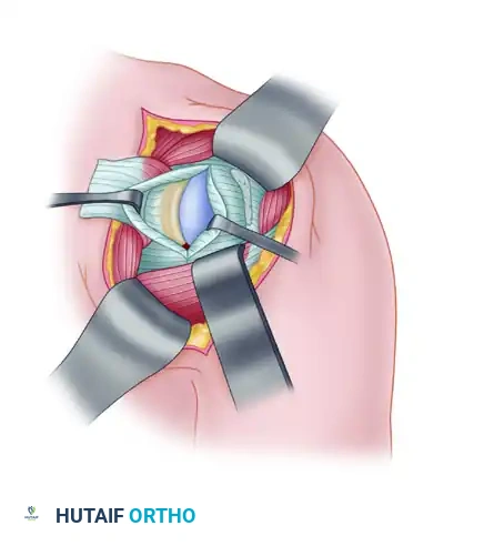 CAPSULAR SHIFT RECONSTRUCTION WITH POSTERIOR GLENOID OSTEOTOMY Surgical Diagram