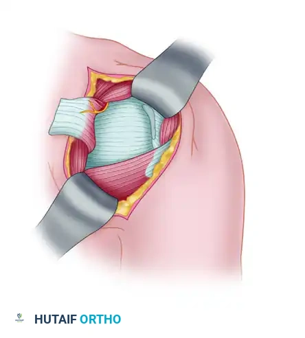 CAPSULAR SHIFT RECONSTRUCTION WITH POSTERIOR GLENOID OSTEOTOMY Surgical Diagram