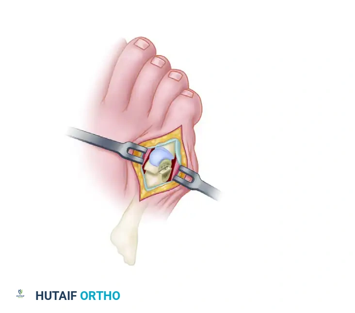 CHEVRON OSTEOTOMY OF THE FIFTH METATARSAL FOR BUNIONETTE DEFORMITY Surgical Diagram