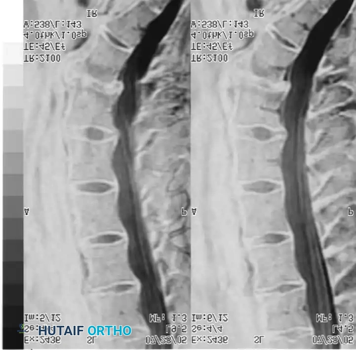 Fig. 39-45 Fifty-one–year-old patient with chronic axial spine pain without neurological deﬁ cits that did not respond to nonoperative treatments.