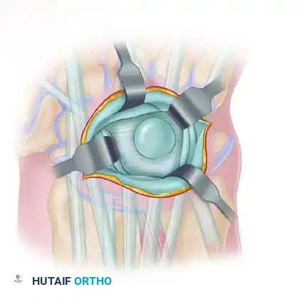EXCISION OF A DORSAL WRIST GANGLION Surgical Diagram