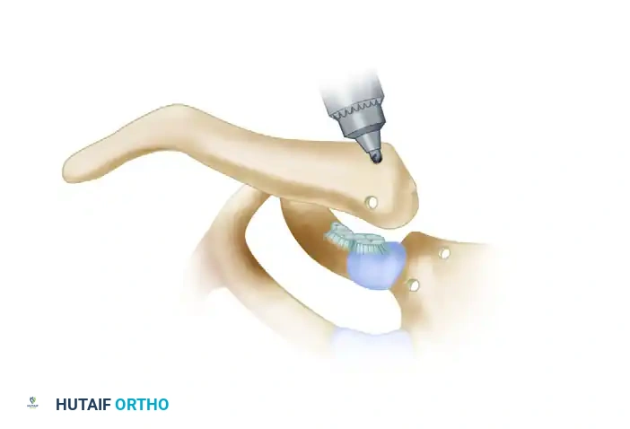 عملية حفر الثقوب في عظمة القص والترقوة