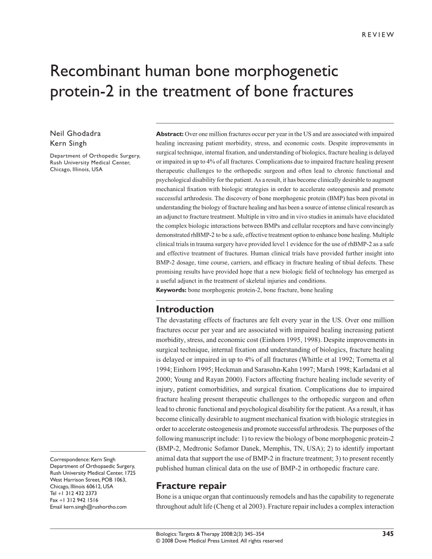 Recombinant Bone Morphogenetic Protein-2 (rhBMP-2) - 1.05mg / 2.8mg