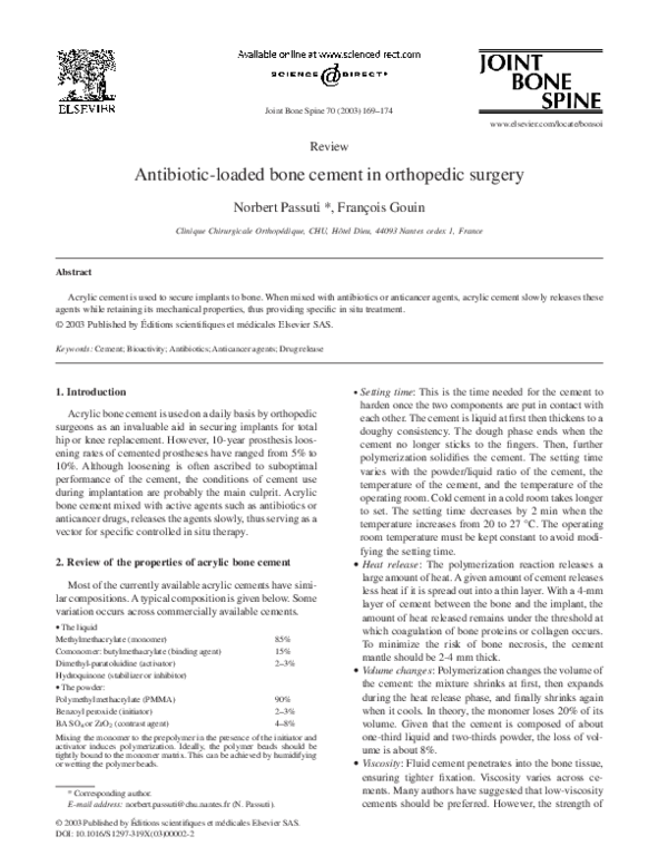 PMMA Bone Cement (Antibiotic Loaded)