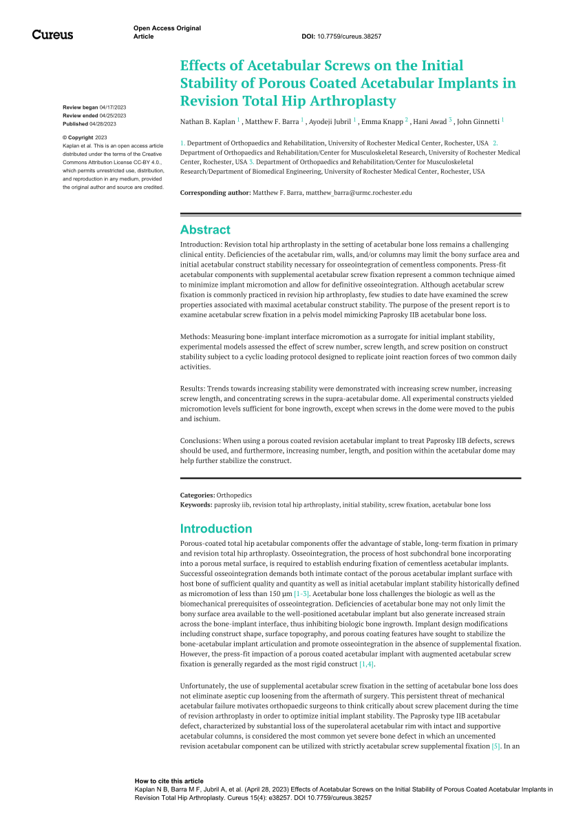 Acetabular Cup (Porous Coated)