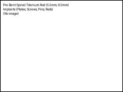Pre-Bent Spinal Titanium Rod (5.5mm, 6.0mm)