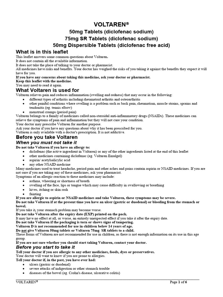 Image of Voltaren Tablet